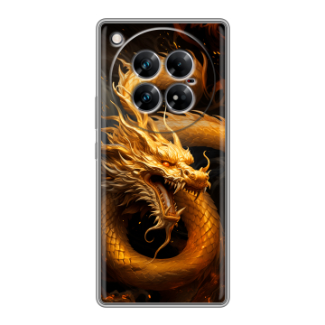 Силиконовый чехол на Infinix Zero 40 5G с принтом Золотой дракон Силиконовый чехол на Infinix Zero 40 5G с принтом Золотой дракон
