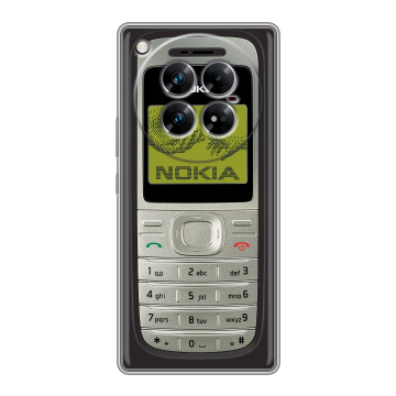 Силиконовый чехол на Infinix Zero 40 5G с принтом Ретро Нокия Силиконовый чехол на Infinix Zero 40 5G с принтом Ретро Нокия