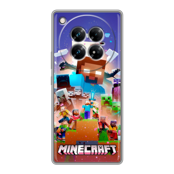 Силиконовый чехол на Infinix Zero 40 5G с принтом Майнкрафт Minecraft Силиконовый чехол на Infinix Zero 40 5G с принтом Майнкрафт Minecraft