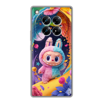 Силиконовый чехол на Infinix Zero 40 5G с принтом Labubu Лабубу