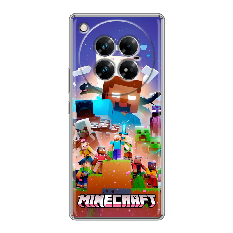 Силиконовый чехол на Infinix Zero 40 5G с принтом Майнкрафт Minecraft Силиконовый чехол на Infinix Zero 40 5G с принтом Майнкрафт Minecraft