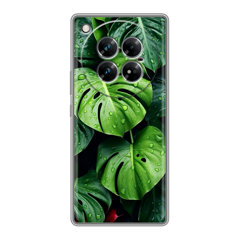 Силиконовый чехол на Infinix Zero 40 5G с принтом Листья Силиконовый чехол на Infinix Zero 40 5G с принтом Листья