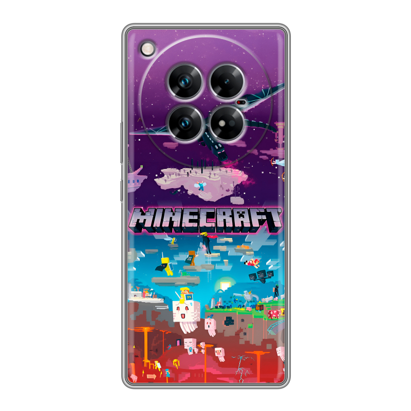 Силиконовый чехол на Infinix Zero 40 5G с принтом Майнкрафт Minecraft Силиконовый чехол на Infinix Zero 40 5G с принтом Майнкрафт Minecraft