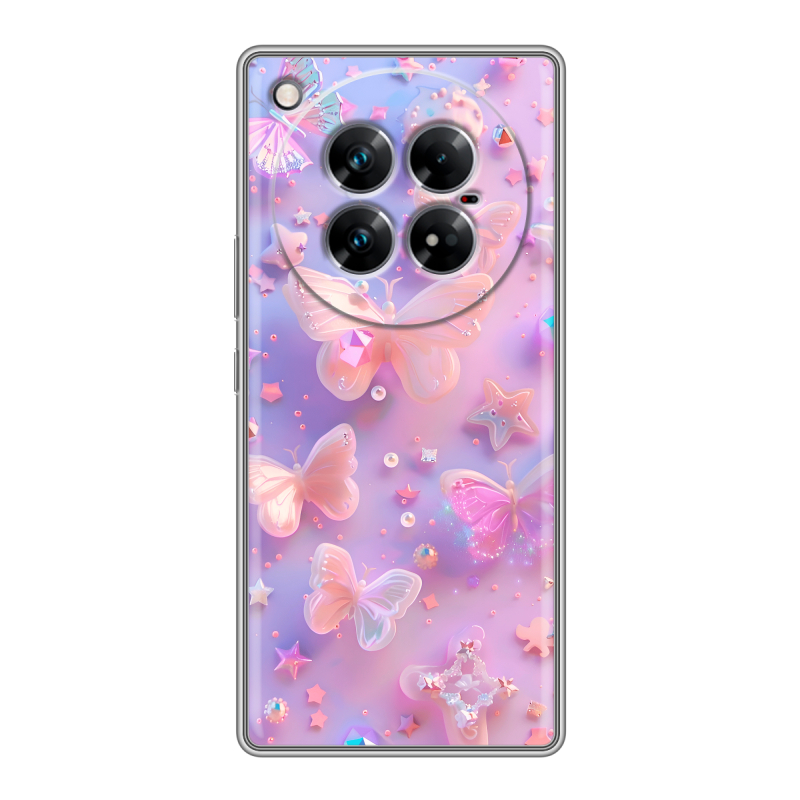 Силиконовый чехол на Infinix Zero 40 5G с принтом Бабочки Силиконовый чехол на Infinix Zero 40 5G с принтом Бабочки