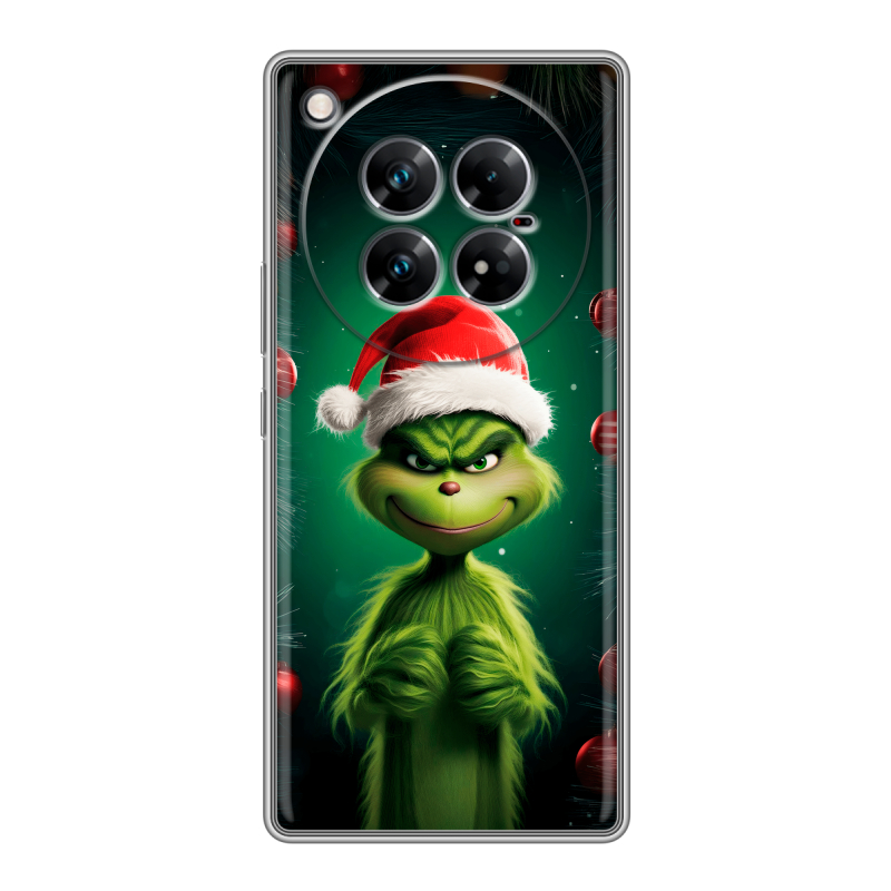 Силиконовый чехол на Infinix Zero 40 5G с принтом Гринч Новый год Рождество Силиконовый чехол на Infinix Zero 40 5G с принтом Гринч Новый год Рождество