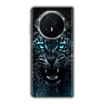 Пластиковый чехол на Honor Magic V3 с принтом Темный леопард