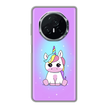 Пластиковый чехол на Honor Magic V3 с принтом Единорог