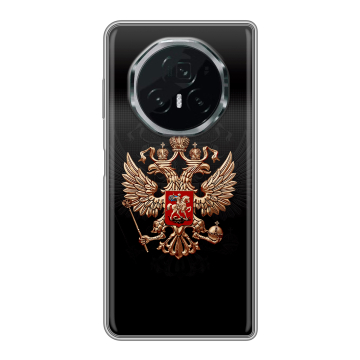 Пластиковый чехол на Honor Magic V3 с принтом Герб России