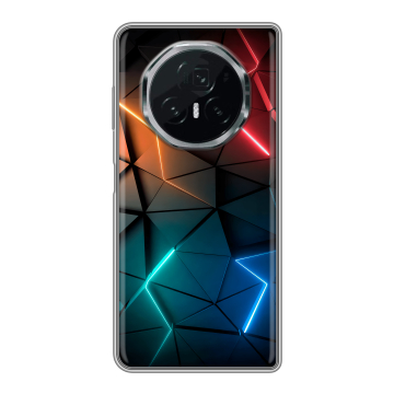 Пластиковый чехол на Honor Magic V3 с принтом Абстракция неон Пластиковый чехол на Honor Magic V3 с принтом Абстракция неон