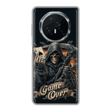 Пластиковый чехол на Honor Magic V3 с принтом Скелет карты Пластиковый чехол на Honor Magic V3 с принтом Скелет карты