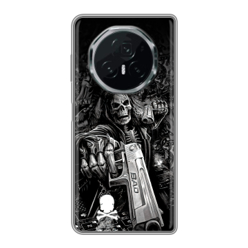 Пластиковый чехол на Honor Magic V3 с принтом Скелет