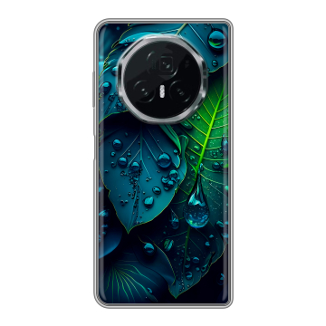 Пластиковый чехол на Honor Magic V3 с принтом Листья