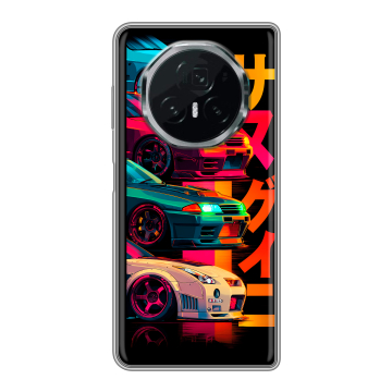 Пластиковый чехол на Honor Magic V3 с принтом Гоночные машины Пластиковый чехол на Honor Magic V3 с принтом Гоночные машины