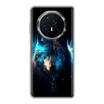 Пластиковый чехол на Honor Magic V3 с принтом Волк ночной Пластиковый чехол на Honor Magic V3 с принтом Волк ночной