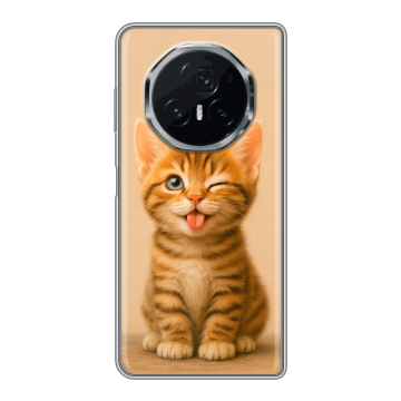 Пластиковый чехол на Honor Magic V3 с принтом котенок