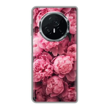 Пластиковый чехол на Honor Magic V3 с принтом цветы пионы