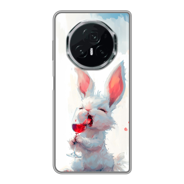 Пластиковый чехол на Honor Magic V3 с принтом кролик зайчик
