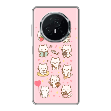 Пластиковый чехол на Honor Magic V3 с принтом Hello Kitty Хелоу Кити