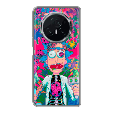 Пластиковый чехол на Honor Magic V3 с принтом Рик и Морти Rick Morty