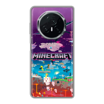 Пластиковый чехол на Honor Magic V3 с принтом Майнкрафт Minecraft