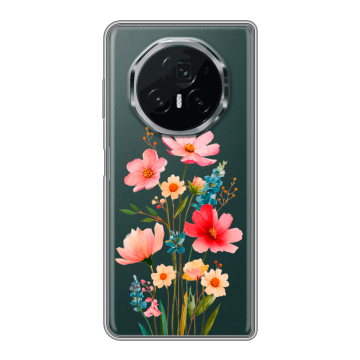 Пластиковый чехол на Honor Magic V3 с принтом Цветы