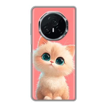 Пластиковый чехол на Honor Magic V3 с принтом Розовый котенок