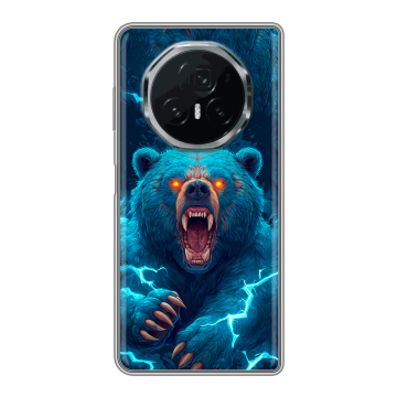 Пластиковый чехол на Honor Magic V3 с принтом Медведь