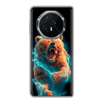 Пластиковый чехол на Honor Magic V3 с принтом Медведь