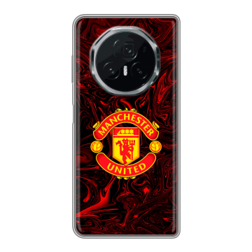 Пластиковый чехол на Honor Magic V3 с принтом Manchester United