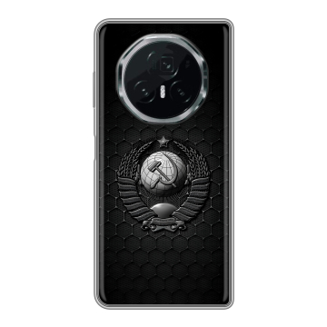 Пластиковый чехол на Honor Magic V3 с принтом Герб Флаг СССР Пластиковый чехол на Honor Magic V3 с принтом Герб Флаг СССР