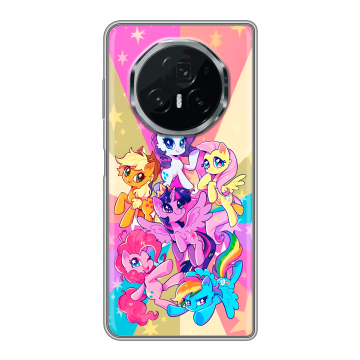 Пластиковый чехол на Honor Magic V3 с принтом My little pony Дружба чудо