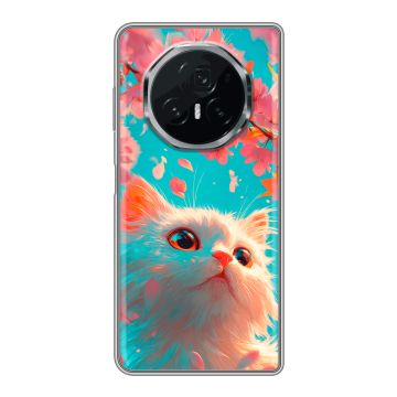 Пластиковый чехол на Honor Magic V3 с принтом Красивый кот