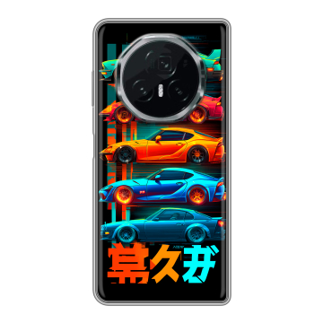 Пластиковый чехол на Honor Magic V3 с принтом машины тачки