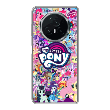 Пластиковый чехол на Honor Magic V3 с принтом My little pony Дружба чудо Пластиковый чехол на Honor Magic V3 с принтом My little pony Дружба чудо