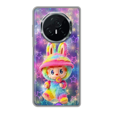 Пластиковый чехол на Honor Magic V3 с принтом Labubu Лабубу