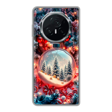 Пластиковый чехол на Honor Magic V3 с принтом Новый год