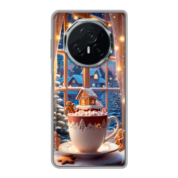 Пластиковый чехол на Honor Magic V3 с принтом Новый год
