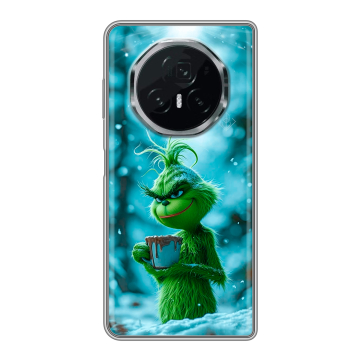 Пластиковый чехол на Honor Magic V3 с принтом Новый год гринч
