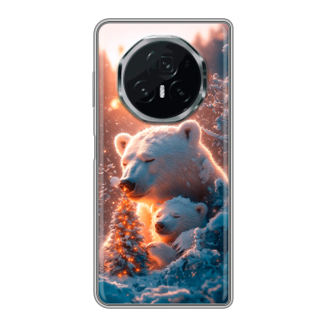 Пластиковый чехол на Honor Magic V3 с принтом Новый год