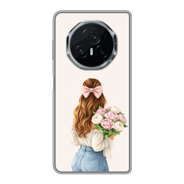 Пластиковый чехол на Honor Magic V3 с принтом женский