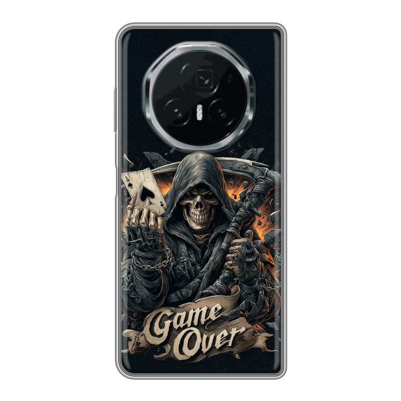 Пластиковый чехол на Honor Magic V3 с принтом Скелет карты Пластиковый чехол на Honor Magic V3 с принтом Скелет карты