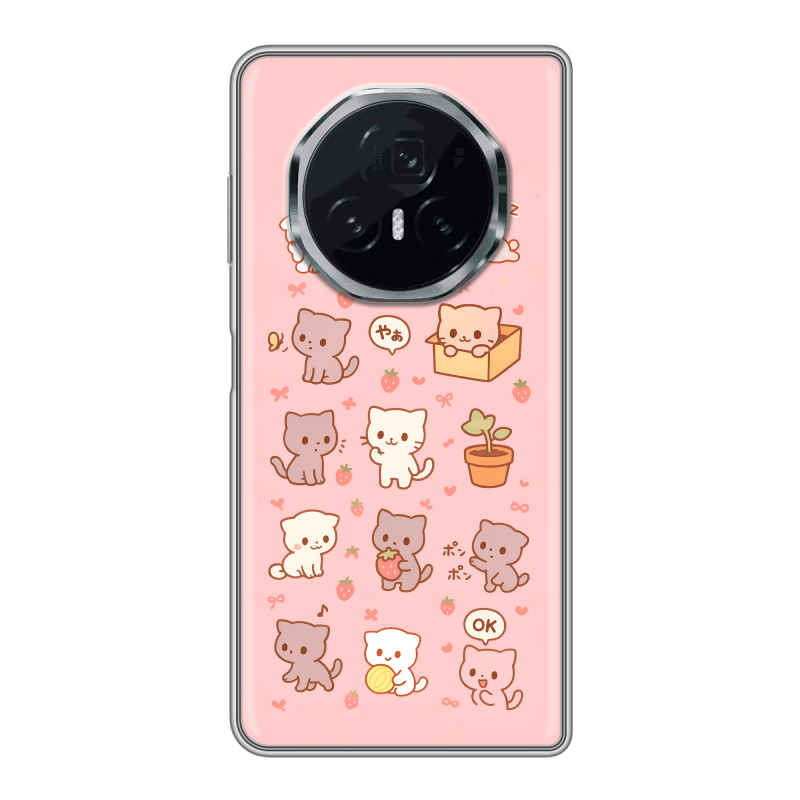 Пластиковый чехол на Honor Magic V3 с принтом Hello Kitty Хелоу Кити Пластиковый чехол на Honor Magic V3 с принтом Hello Kitty Хелоу Кити