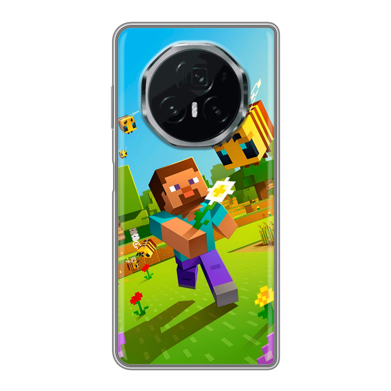 Пластиковый чехол на Honor Magic V3 с принтом Майнкрафт Minecraft Пластиковый чехол на Honor Magic V3 с принтом Майнкрафт Minecraft