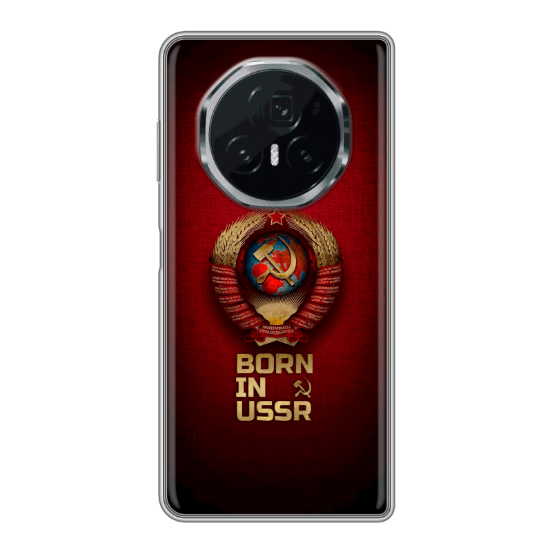 Пластиковый чехол на Honor Magic V3 с принтом Флаг Герб СССР Пластиковый чехол на Honor Magic V3 с принтом Флаг Герб СССР