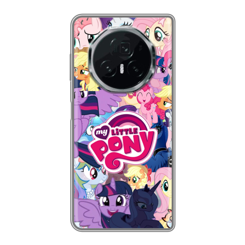 Пластиковый чехол на Honor Magic V3 с принтом My little pony Дружба чудо Пластиковый чехол на Honor Magic V3 с принтом My little pony Дружба чудо
