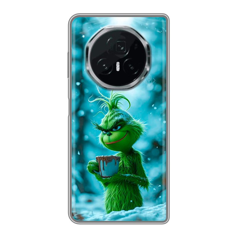 Пластиковый чехол на Honor Magic V3 с принтом Новый год гринч Пластиковый чехол на Honor Magic V3 с принтом Новый год гринч