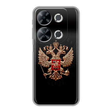 Силиконовый чехол на Itel P65 с принтом Герб России Силиконовый чехол на Itel P65 с принтом Герб России