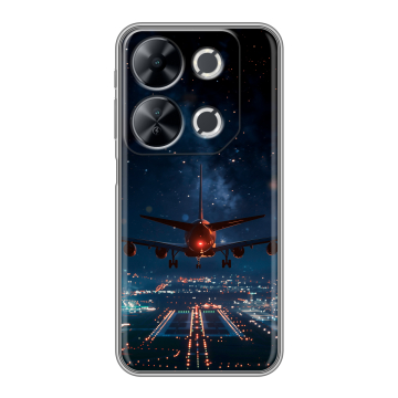 Силиконовый чехол на Itel P65 с принтом самолет Силиконовый чехол на Itel P65 с принтом самолет