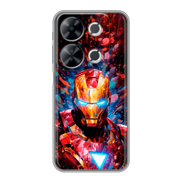 Силиконовый чехол на Itel P65 с принтом Железный человек Ironman Силиконовый чехол на Itel P65 с принтом Железный человек Ironman