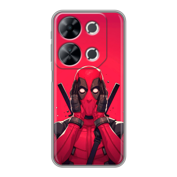 Силиконовый чехол на Itel P65 с принтом Дедпул Deadpool Силиконовый чехол на Itel P65 с принтом Дедпул Deadpool